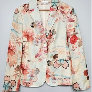 LODEN-FREY Munchen Am Dom Floral Linen Blazer
